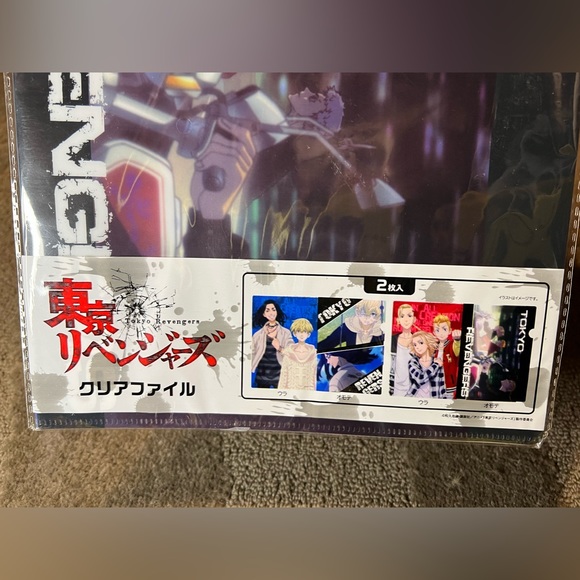 Tokyo Revengers Clear File Folder Plastic Anime Japan Exclusive Set of 2 Manji - Picture 3 of 6